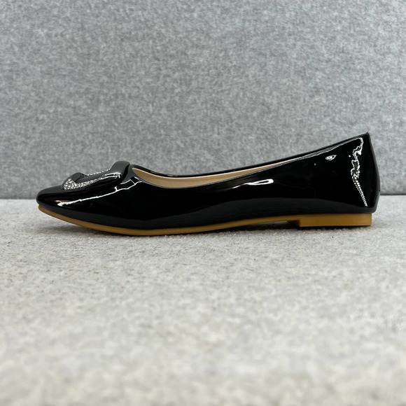 Miqibili  Buckle Toe Slip On Flat - Black Patent -Women Size 8.5 *NEW - Picture 11 of 14